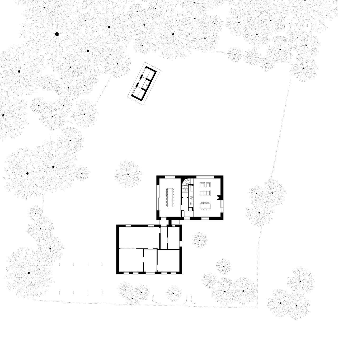 Ferienhaus am Darß, Grundriss Erdgeschoss, Bearbeitung für (link: https://www.habermann-architektur.de text: Habermann Architektur)