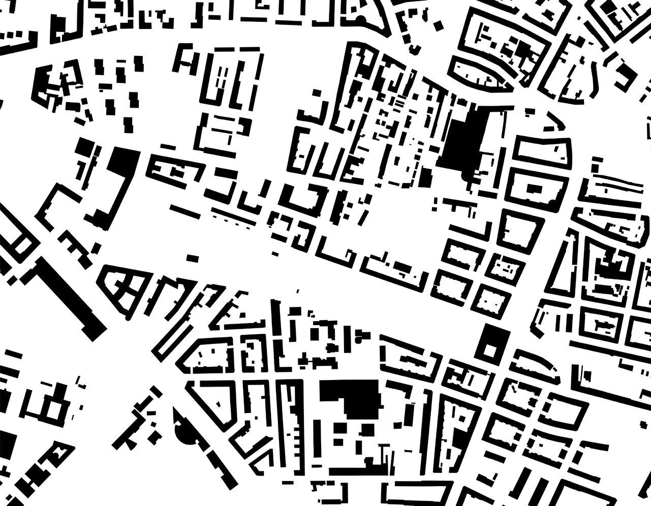 Schule in Leipzig, Schwarzplan, Semesterprojekt Bauhaus-Universität Weimar