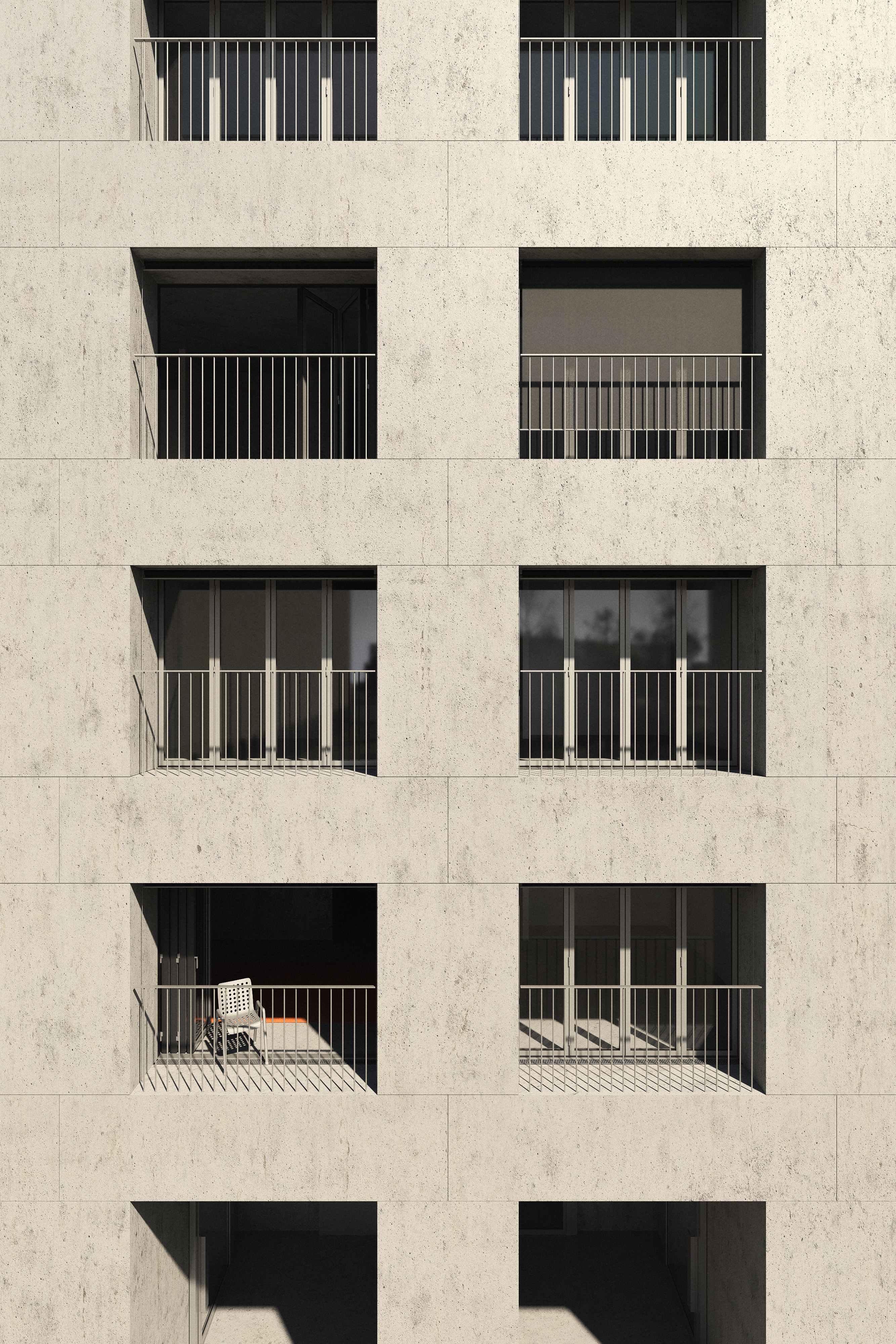 Große Häuser Leipzig, Fassadendetail, Masterthesis Bauhaus-Universität Weimar