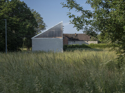 Einfamilienhaus in Sonnewalde, Blick von Osten, Bearbeitung für (link: https://www.habermann-architektur.de text: Habermann Architektur)